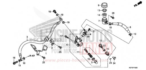 MAÎTRE-CYLINDRE DE FREIN ARRIÈRE Z125MAK de 2019